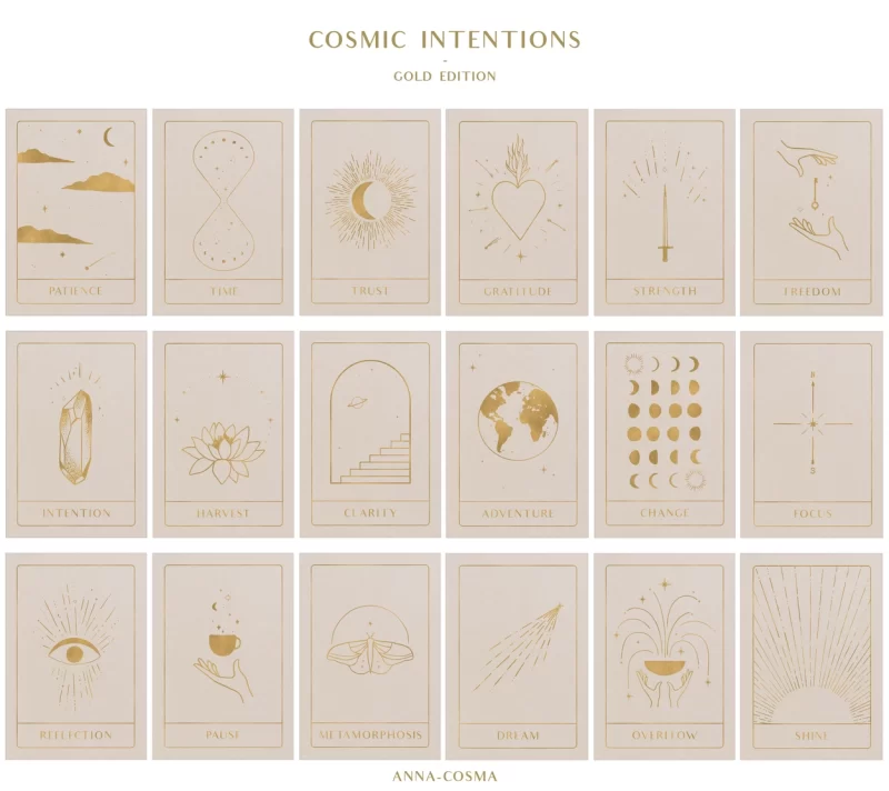 Cosmic intentions kaartenset goud